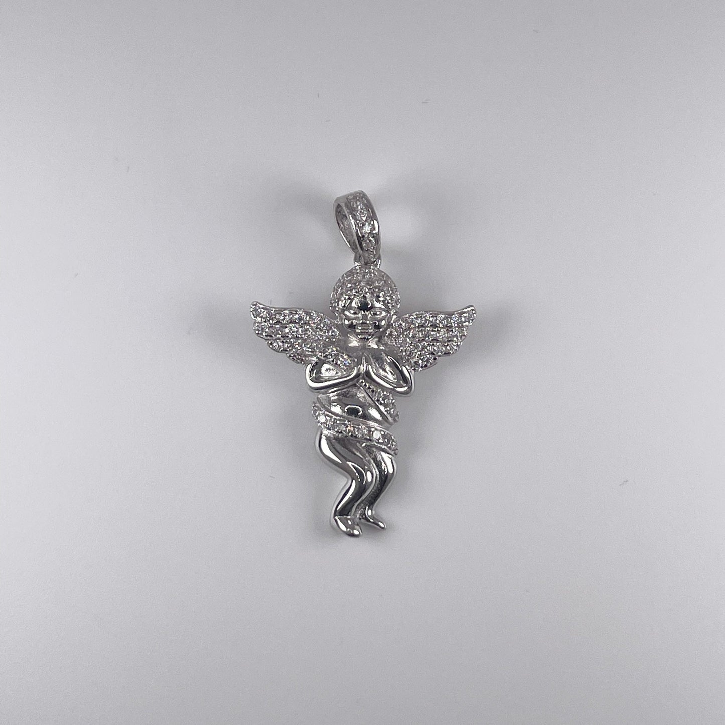 0.925 Sterling Silver Angel With Cubic Zirconia