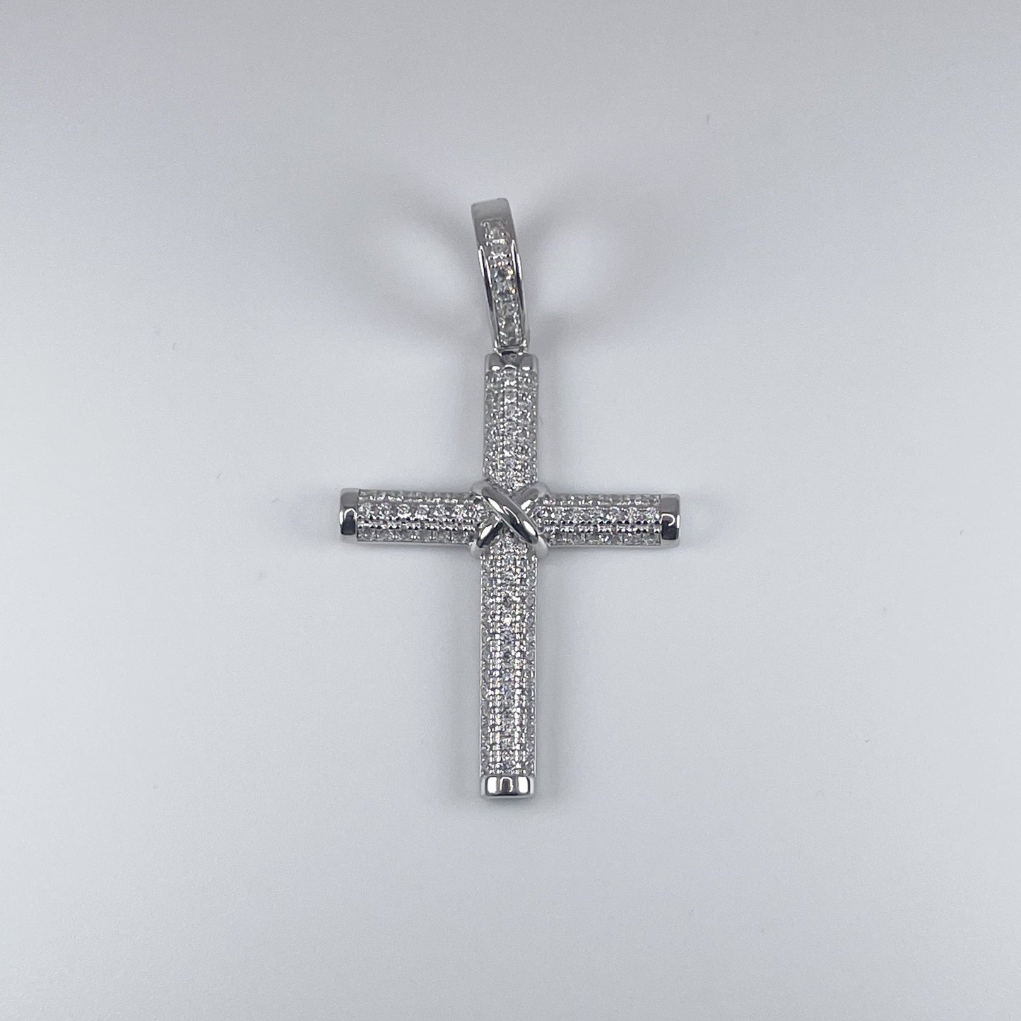0.925 Sterling Silver Cross with Cubic Zirconia