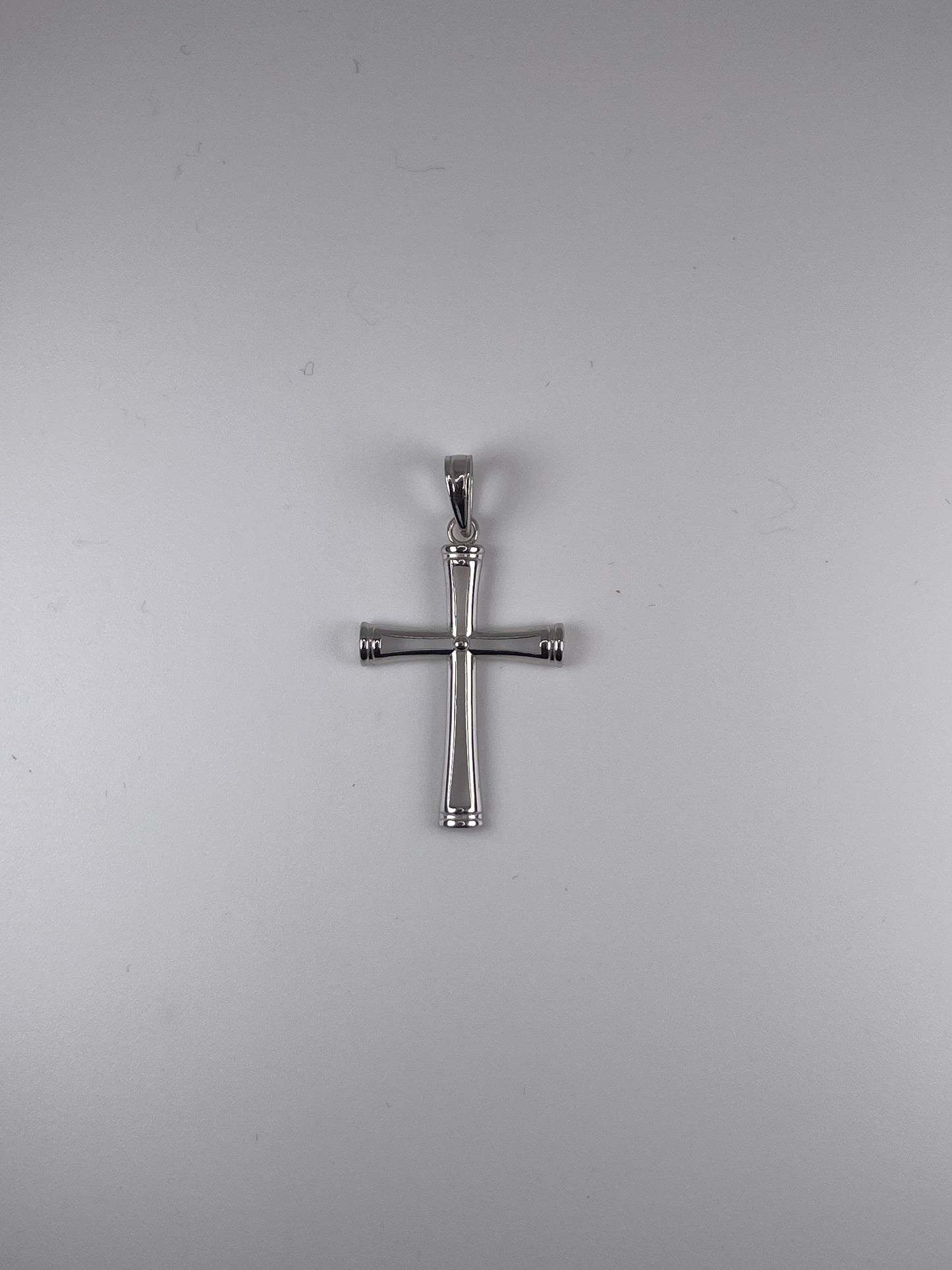 10K Gold 0.7gm White Gold Cross