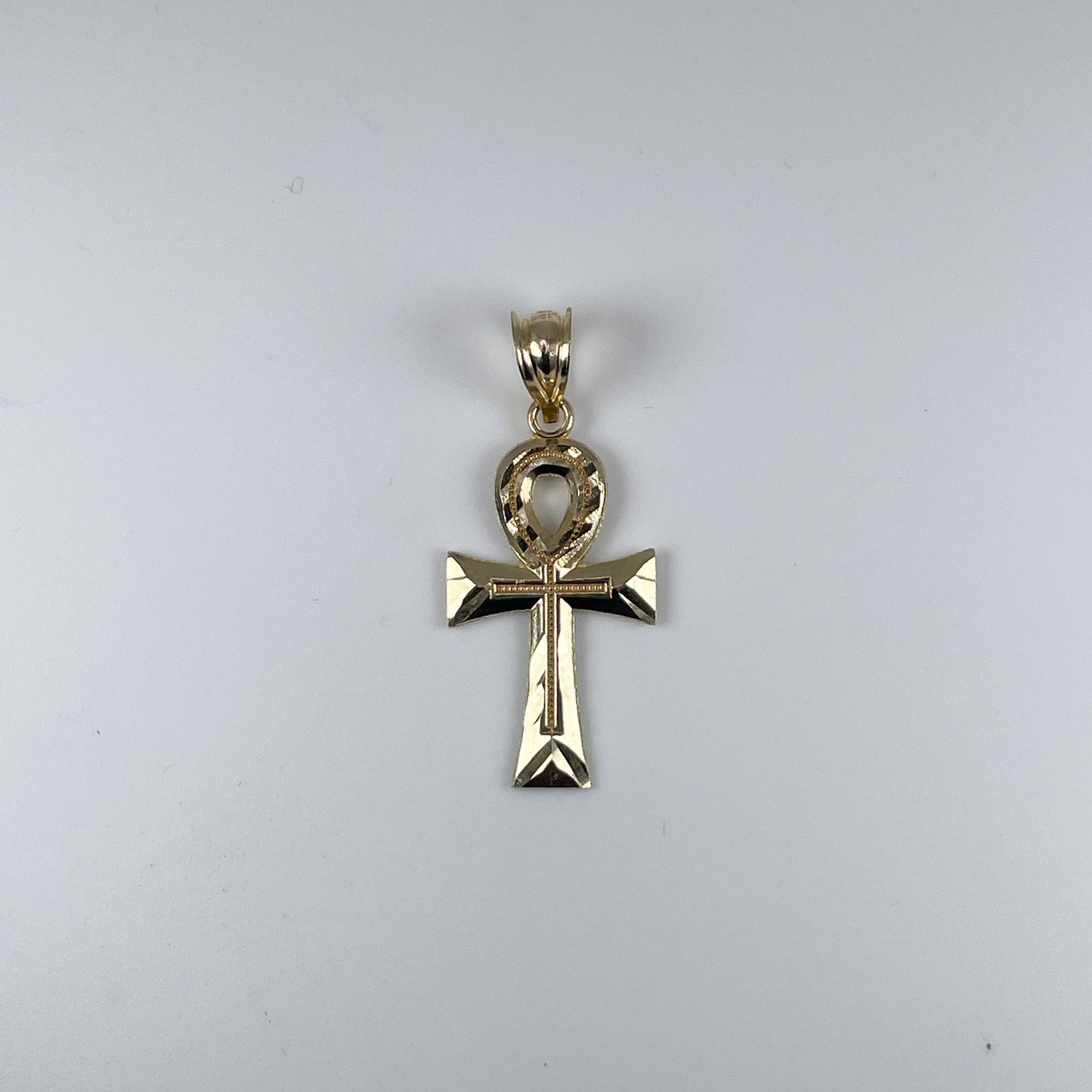10K Gold 1gm Ankh Cross D/Cut