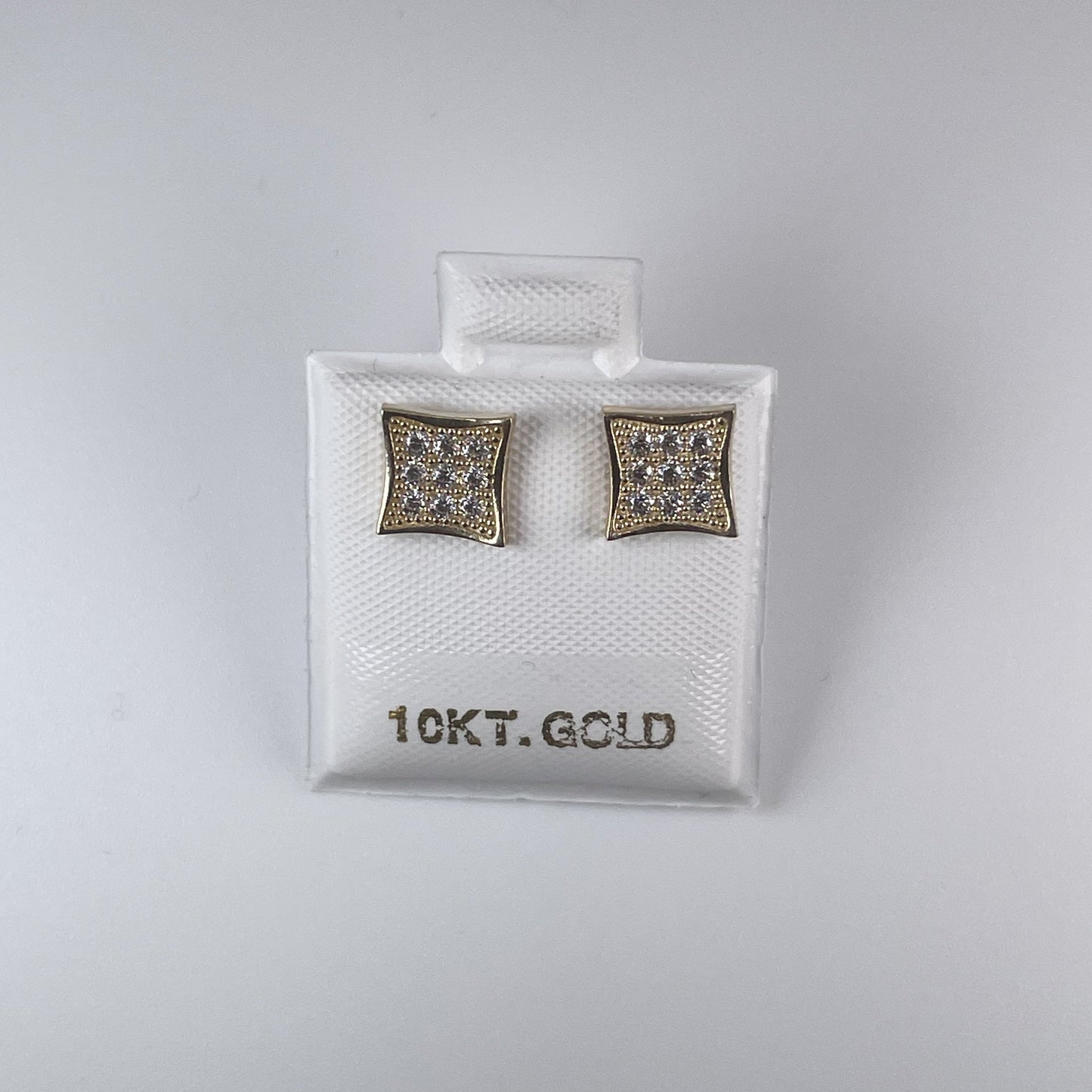10K Gold 1gm Stud Earrings with Cubic Zirconia