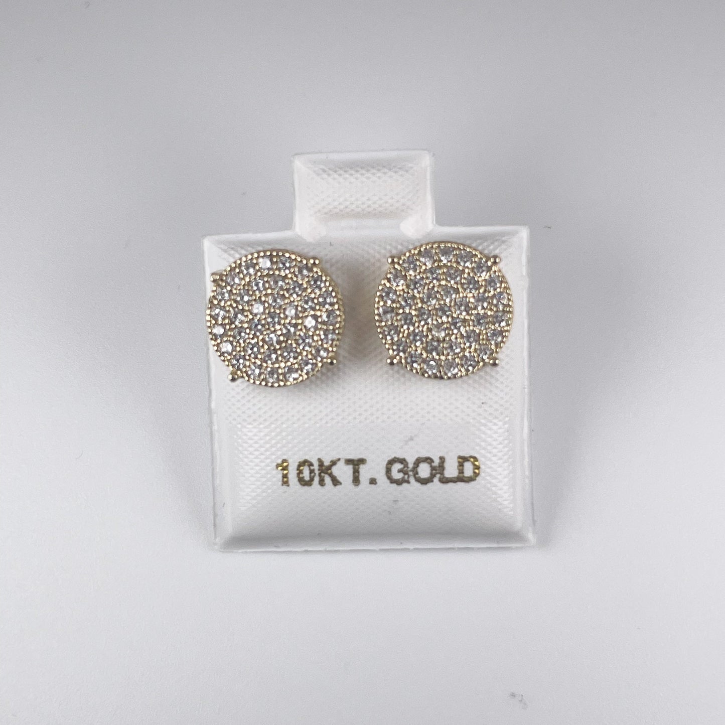 10K Gold 2.1gm Stud Earrings with Cubic Zirconia