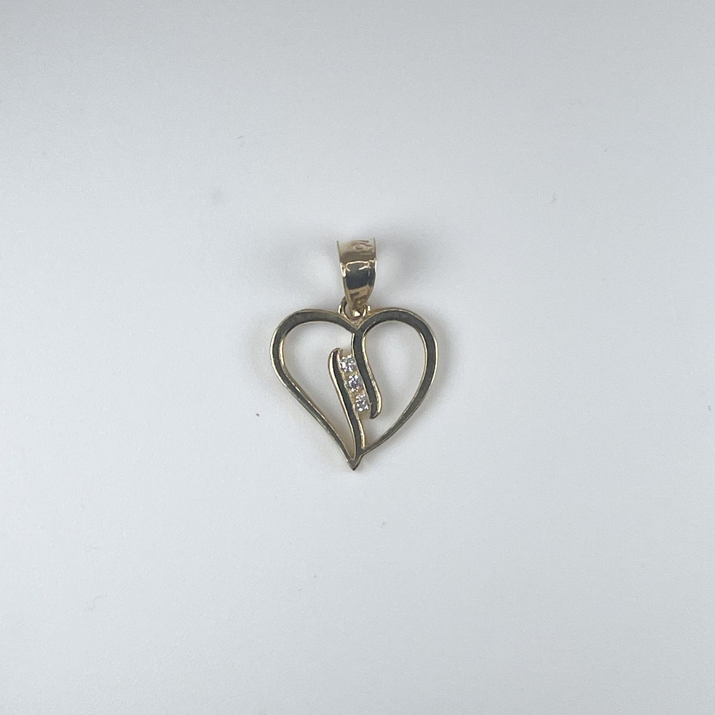 10K Gold Heart with Cubic Zirconia