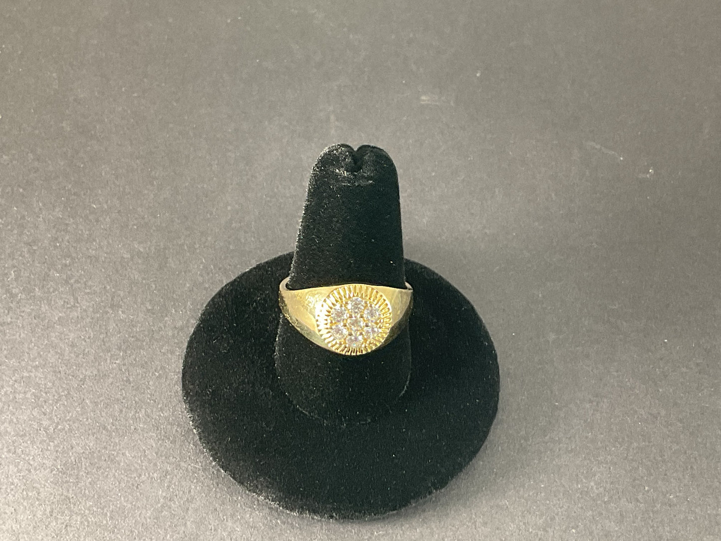 10k Gold Men s Cubic Zirconia Ring 3.3 gm ,size9 1/2 , $205.00