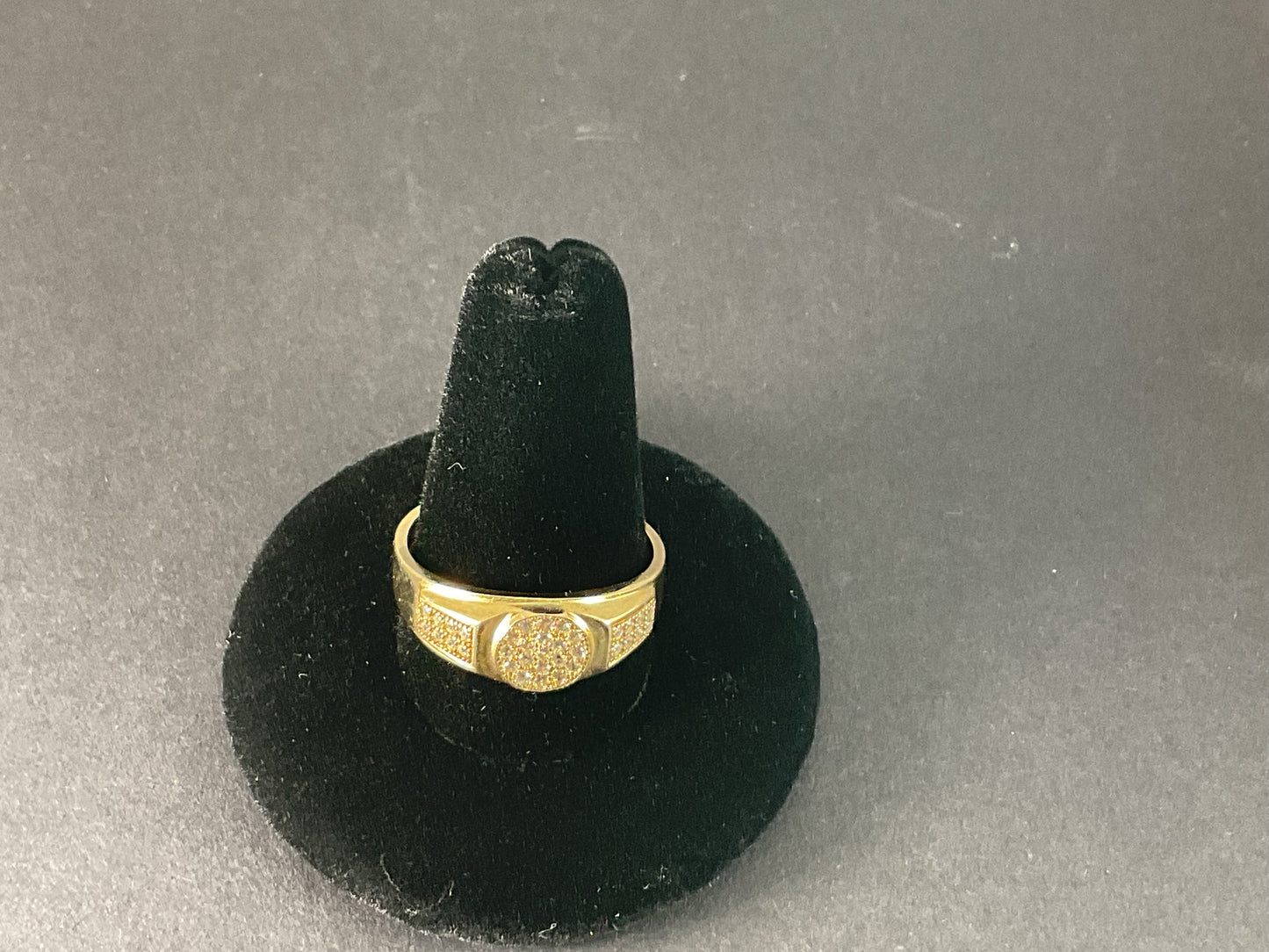10 K Gold Men s Ring with Cubic Zirconia ,3gm ,size10. $ 205.00