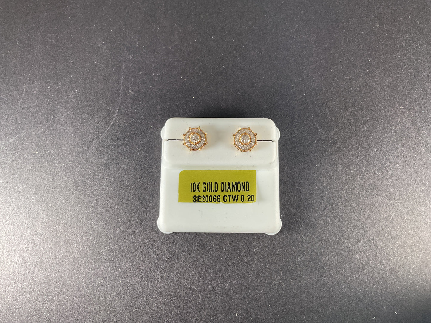 10K YELLOW GOLD DIAMOND STUD EARRINGS 0.20ct SCREW BACK $199.00
