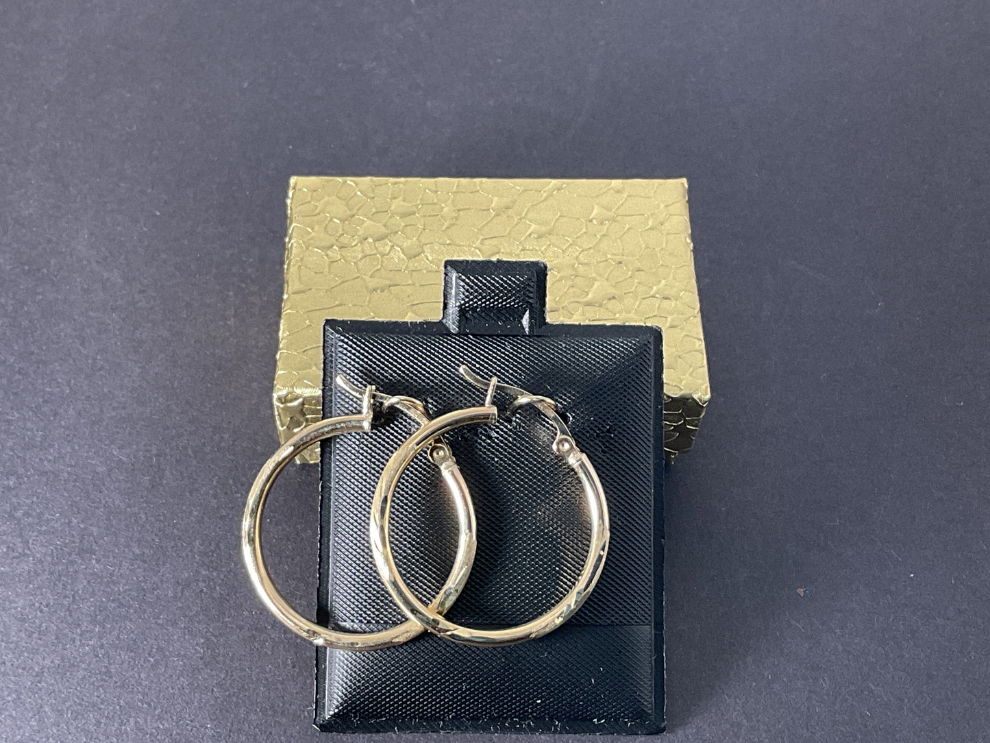 10K Gold Hoops with Design 1.3 gm. $89