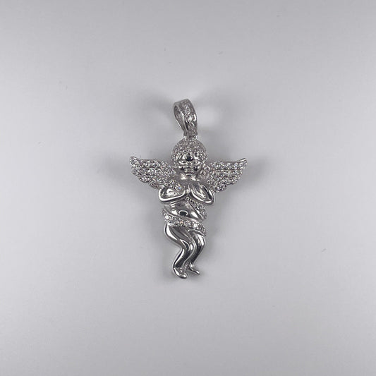 0.925 Sterling Silver Angel With Cubic Zirconia