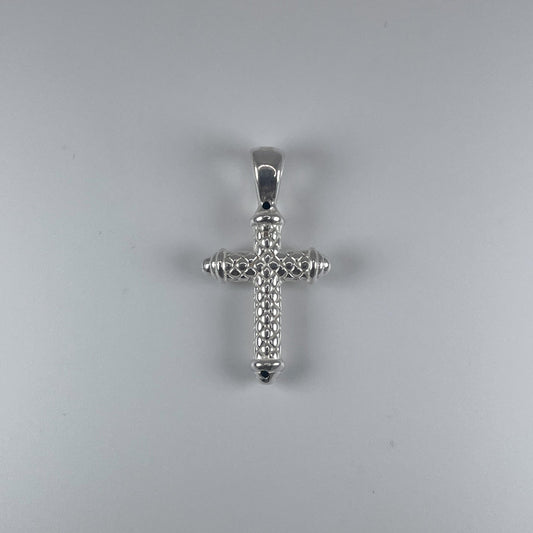 0.925 Sterling Silver Cross With D/Cuts