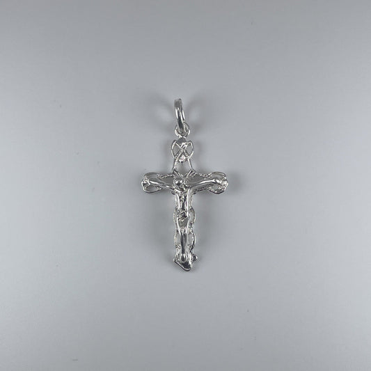 0.925 Sterling Silver Cross with Jesus Pendant