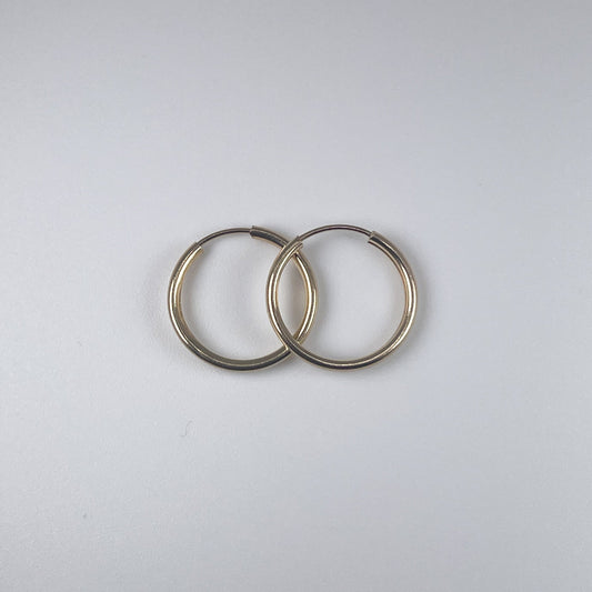 10K Gold 0.4gm Plain Endless Hoop Earring