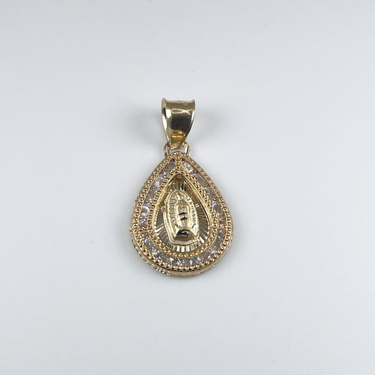 10K Gold 0.6gm Virgin Mary with Cubic Zirconia