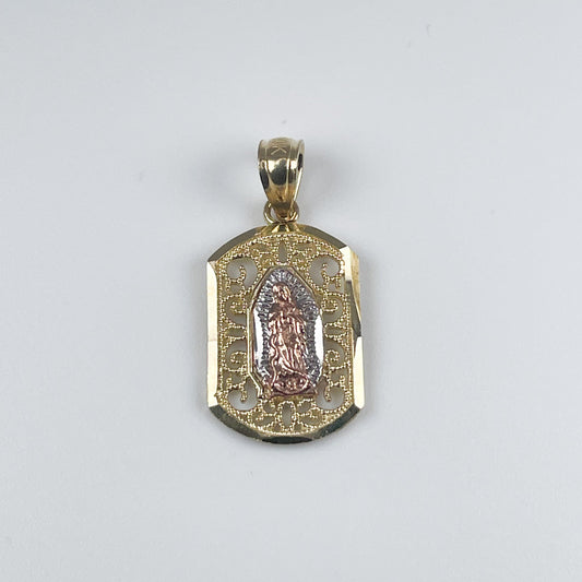 10K Gold 0.7gm 2 Tone Virgin Mary