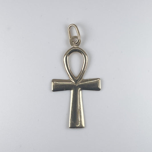 10K Gold 0.7gm Ankh Cross Pendant