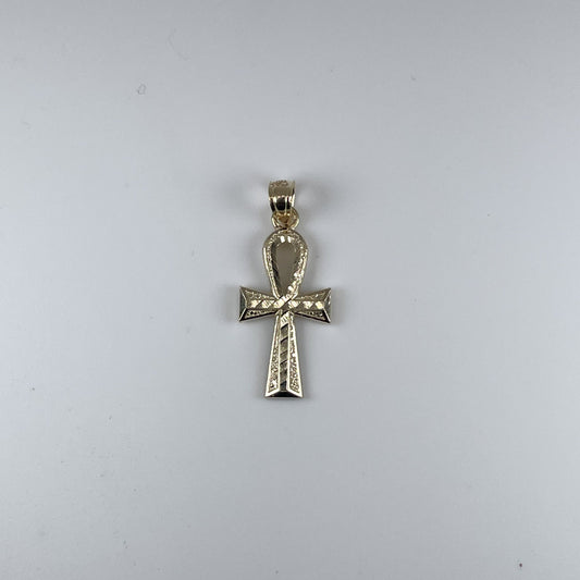 10K Gold 0.9gm Ankh Cross D/Cut