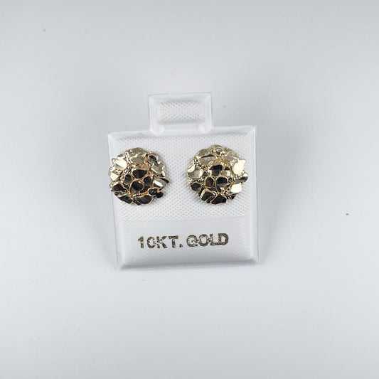 10K Gold 0.9gm Nugget Earrings