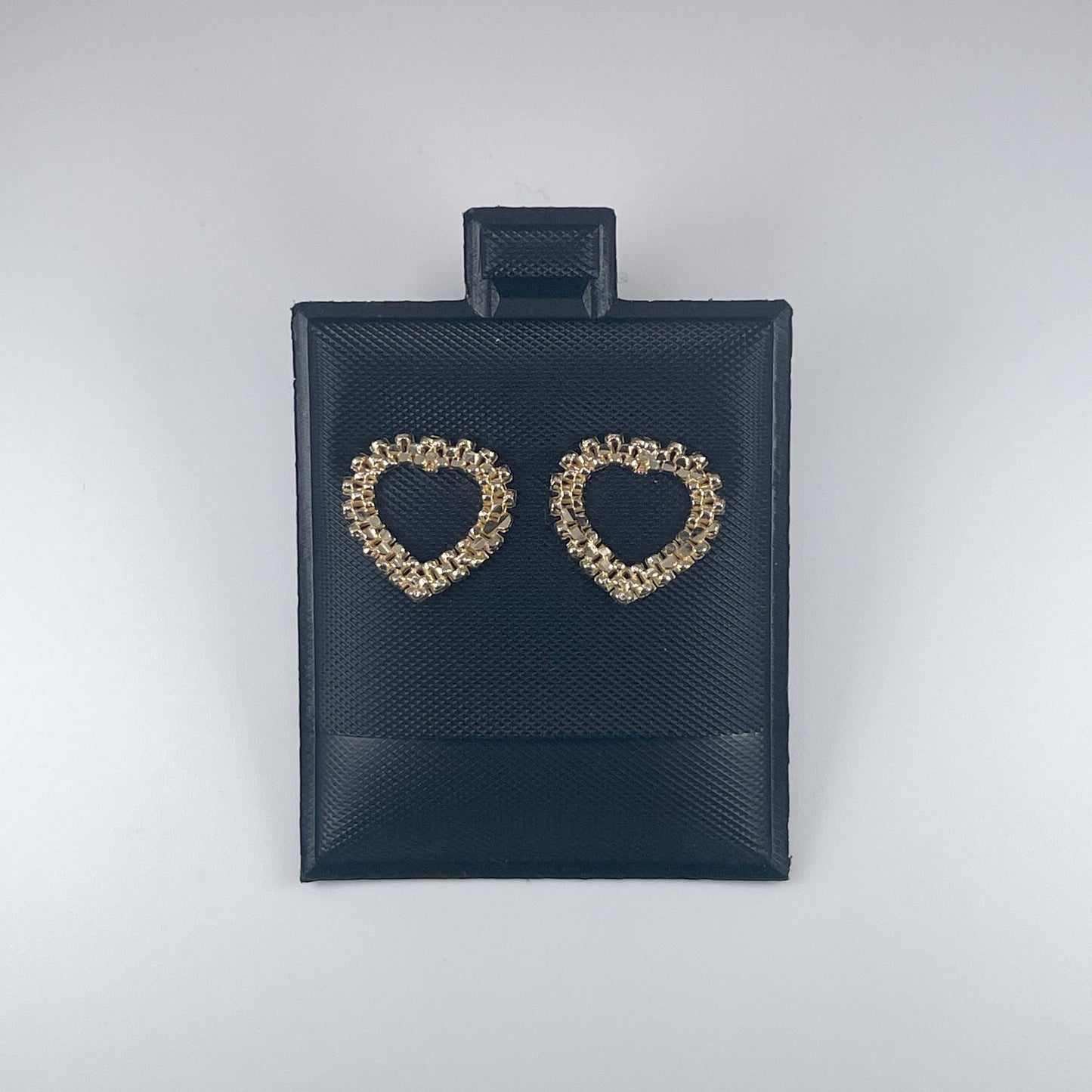 10K Gold 1.3gm Roli Style Heart Stud Earrings