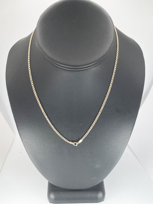 10K Gold 1.4gm Hollow Cuban 2mm 16 Chain