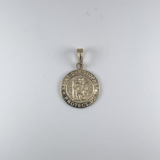 10K Gold 1.4gm St. Christopher Medal Pendant