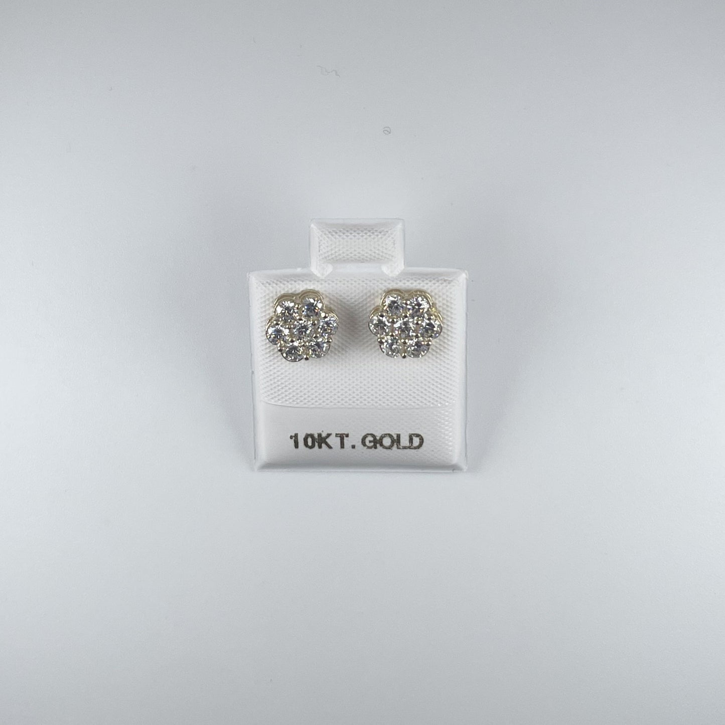 10K Gold 1.5gm Stud Cubic Zirconia Earrings