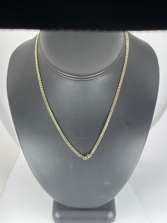 10K Gold 1.7gm Hollow Cuban 2.5mm 16 chain