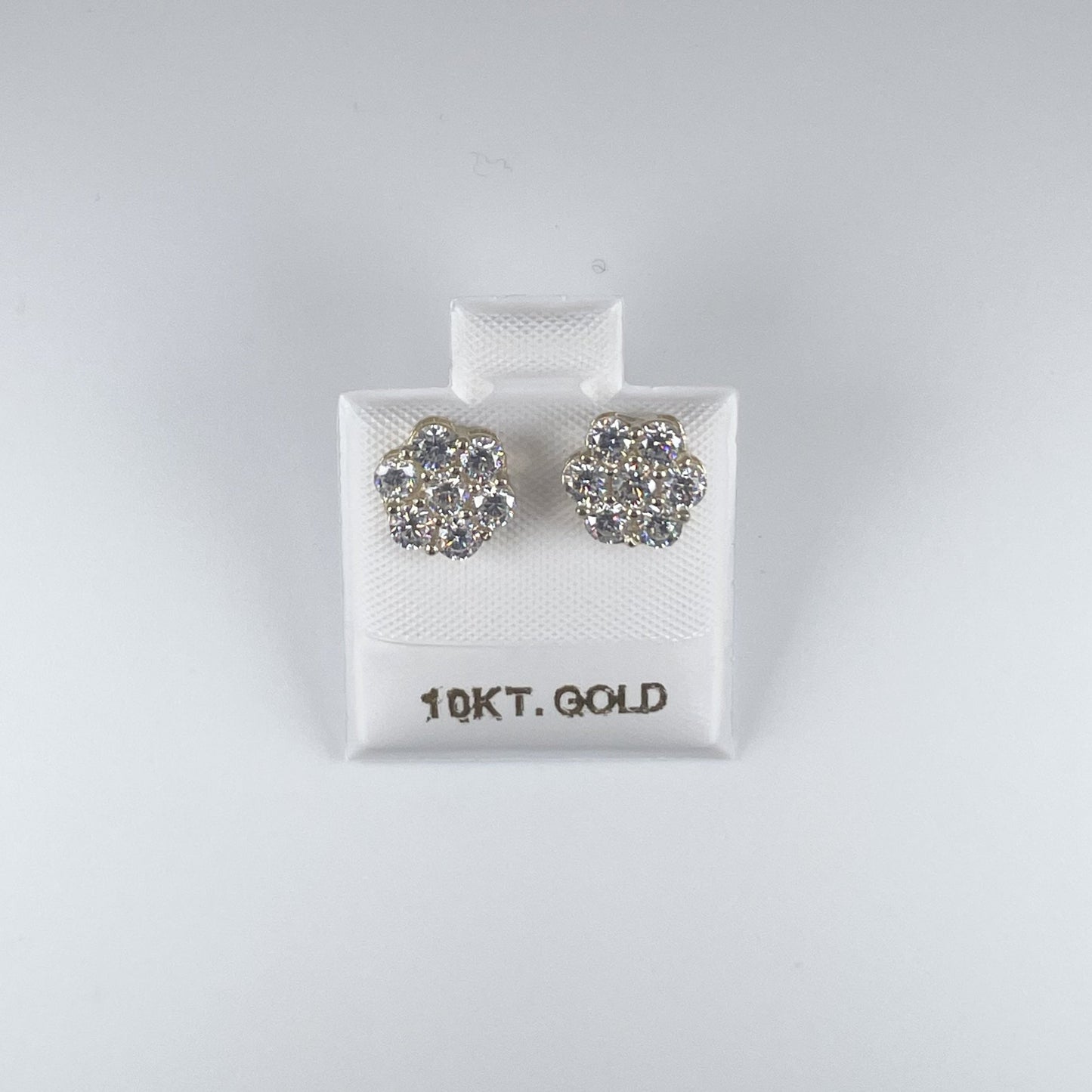 10K Gold 1.7gm Stud Cubic Zirconia Earrings