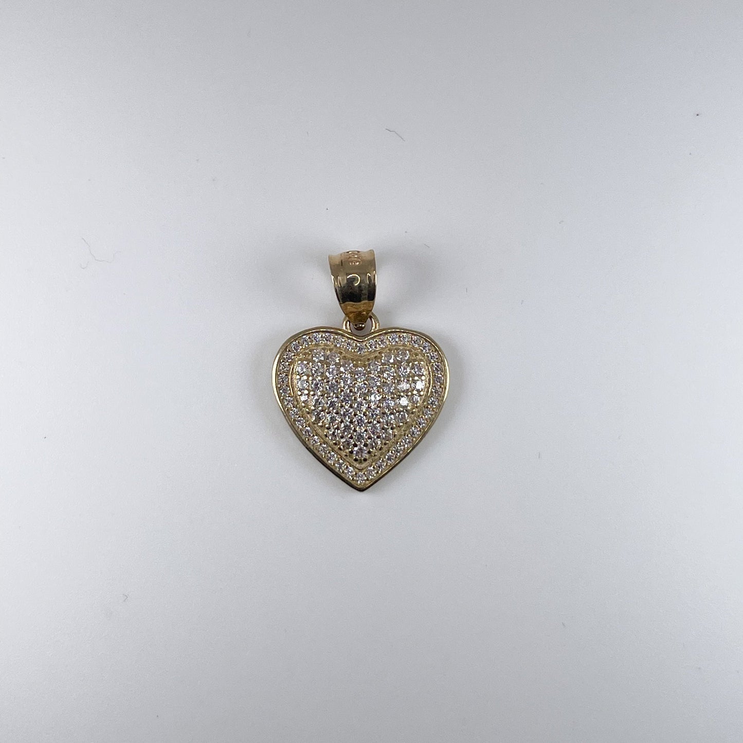 10K Gold 1.8gm Heart With Cubic Zirconia