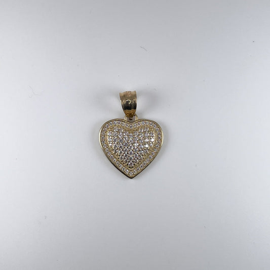 10K Gold 1.8gm Heart With Cubic Zirconia