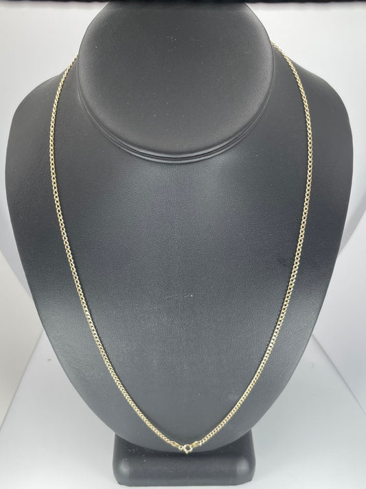 10K Gold 1.9gm Hollow Cuban 2mm 22 Chain