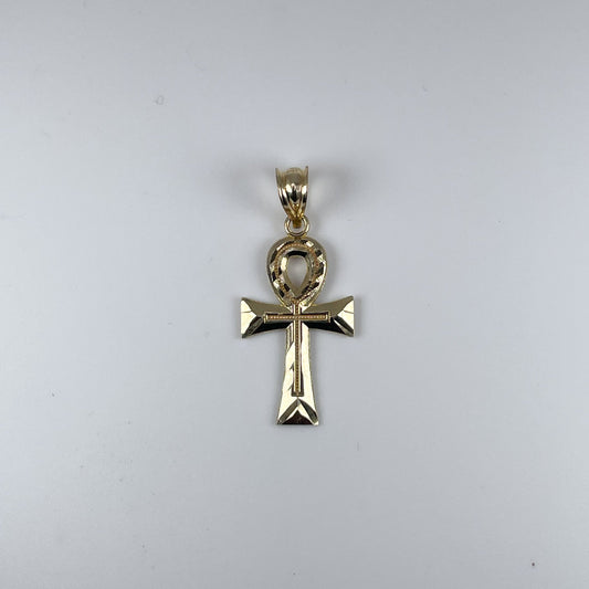 10K Gold 1gm Ankh Cross D/Cut