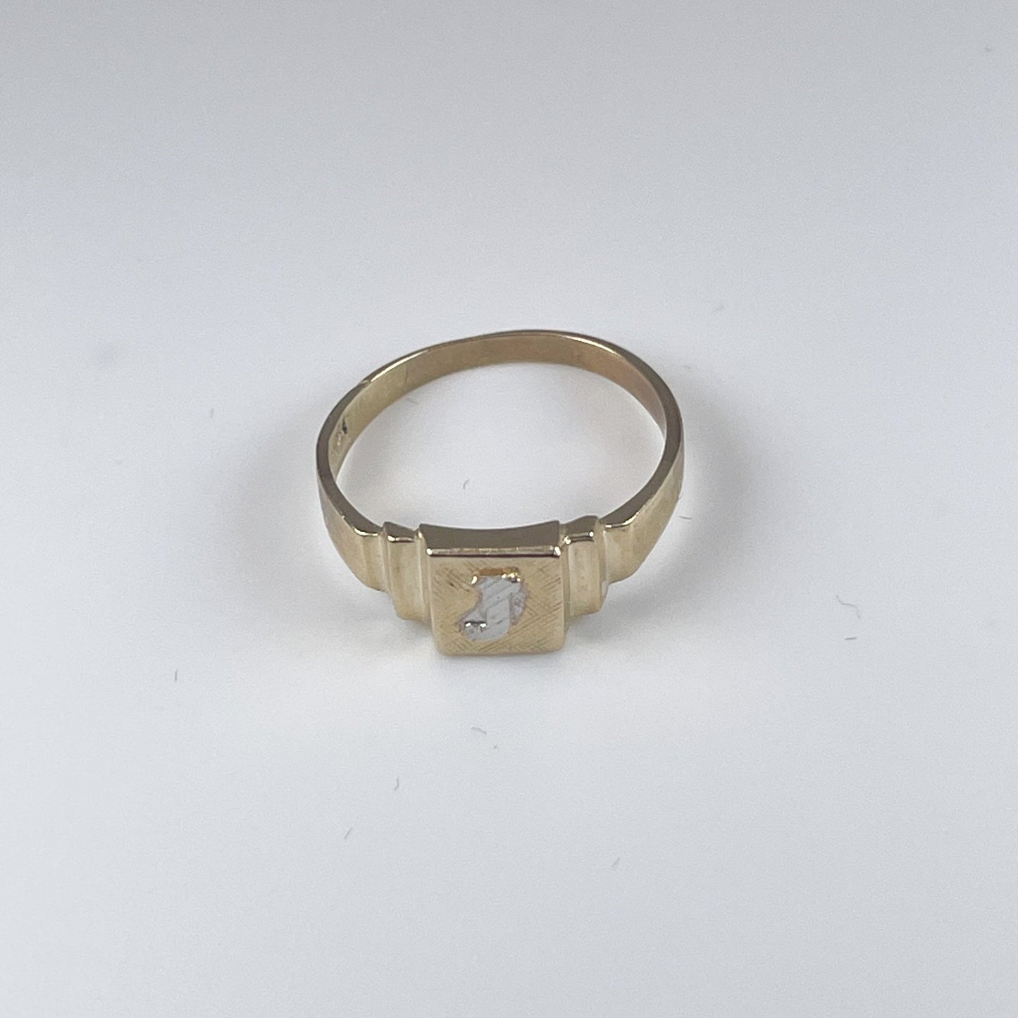 10K Gold 1gm Baby Initial Ring All Initials Each