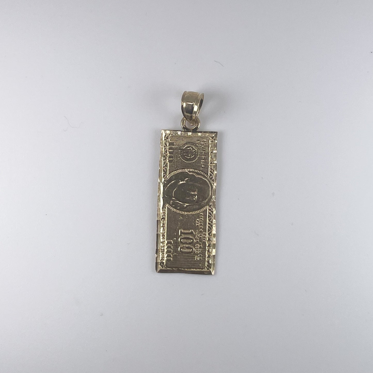 10K Gold 2.1gm 100$ Bill Pendant