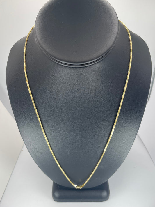 10K Gold 2.4gm Hollow Franco 1.5mm 22" Chain