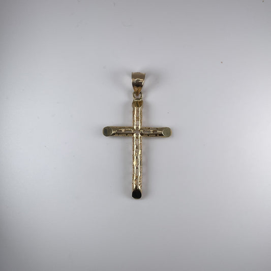 10K Gold 2.5gm D/Cut Cross Pendant