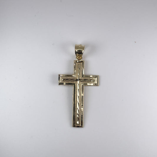 10K Gold 2.6 gm D/Cut Cross Pendant