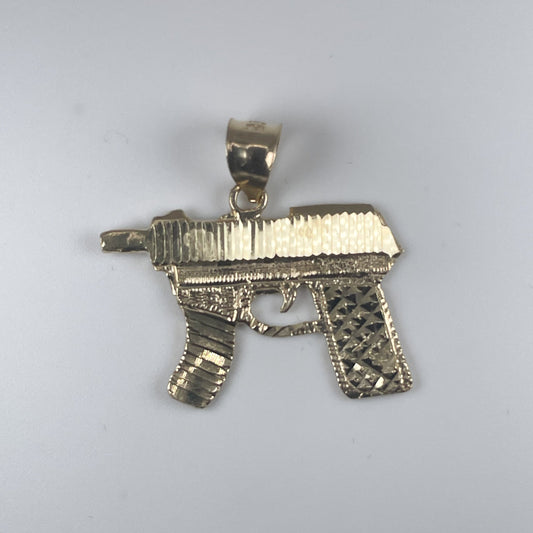 10K Gold 3.2gm Gun Pendant