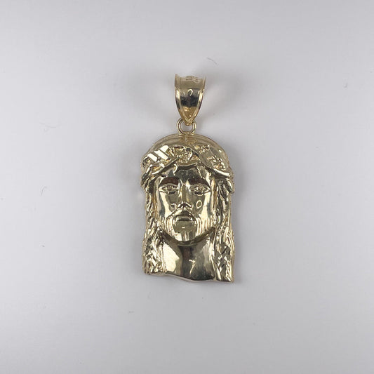 10K Gold 3.2gm Jesus Face Pendant