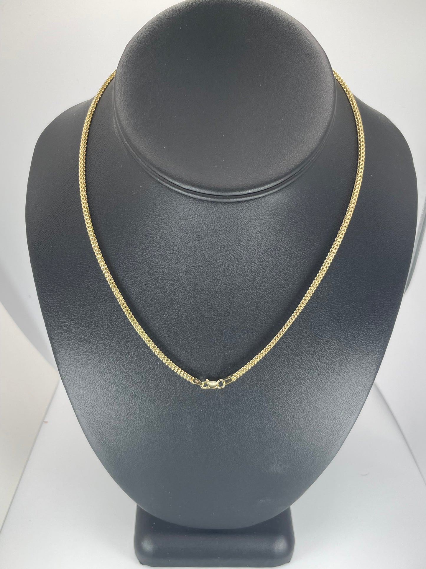 10K Gold 4gm Hollow Franco 2mm 16" Chain