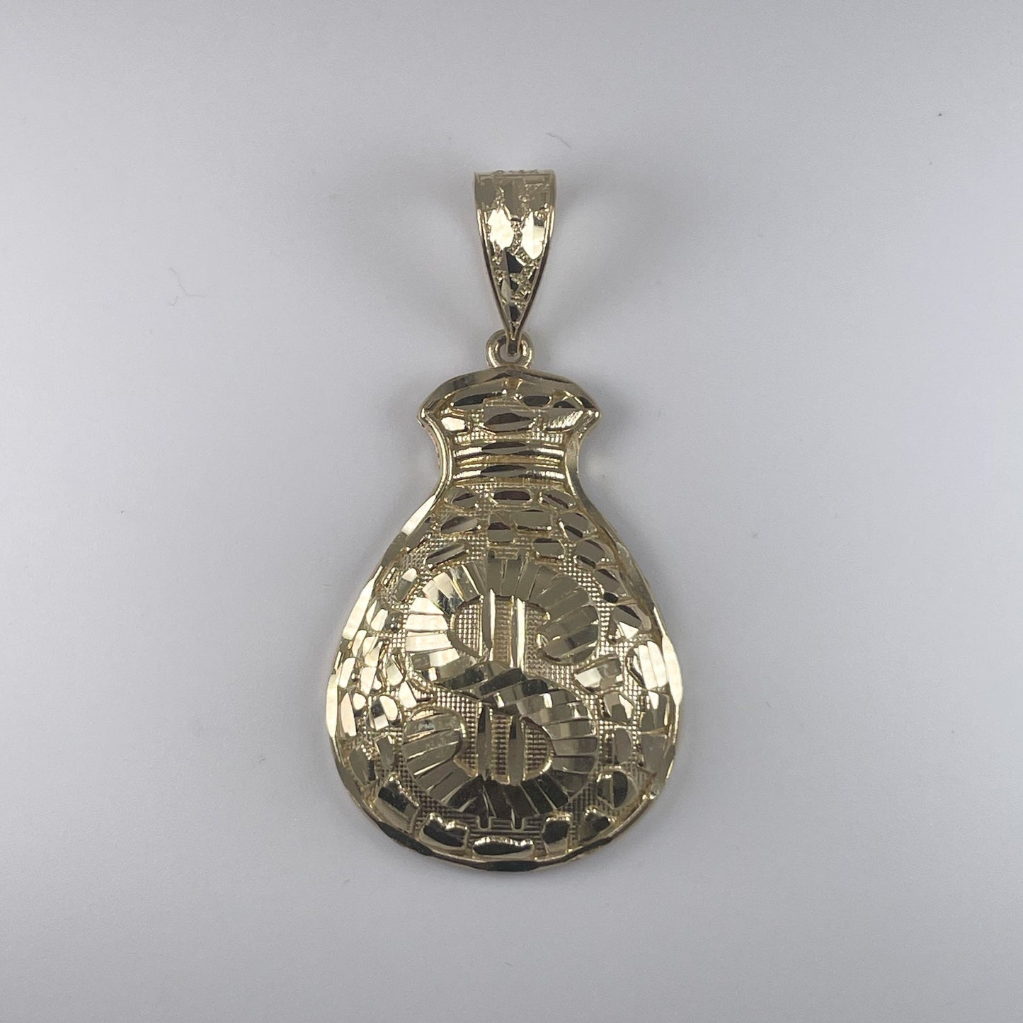 10K Gold 5.6gm Money Sack D/Cut Pendant