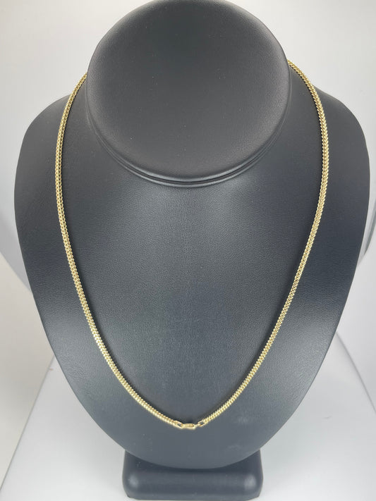 10K Gold 5gm Hollow Franco 2mm 20 Chain