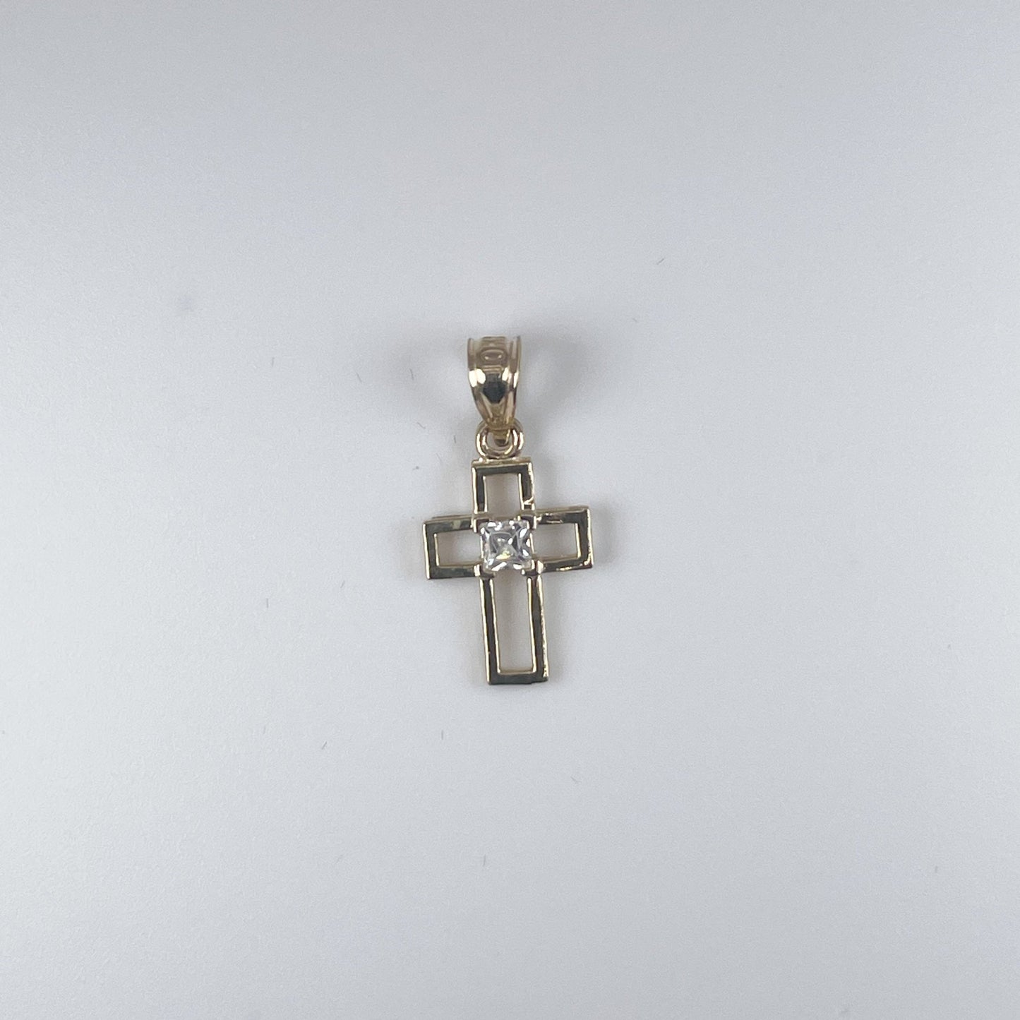 10K Gold Baby Size Cross with Cubic Zirconia