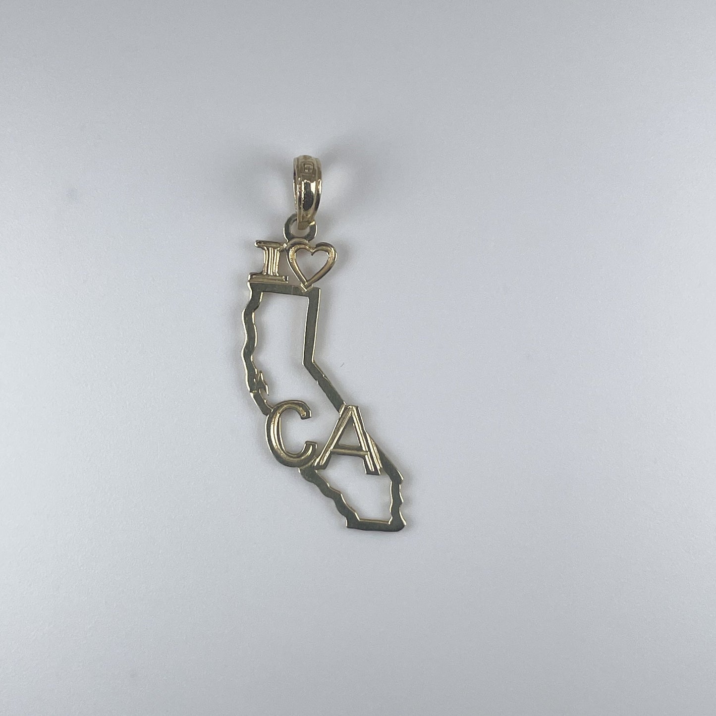 10K Gold Cali Map Pendant