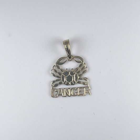 10K Gold Cancer Pendant