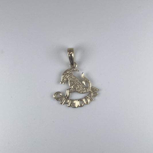 10K Gold Capricorn Pendant