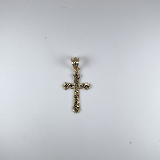 10K Gold Cross D/Cut