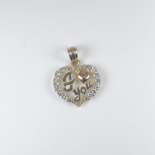 10K Gold Heart 1.2gm with Cubic Zirconia Pendant