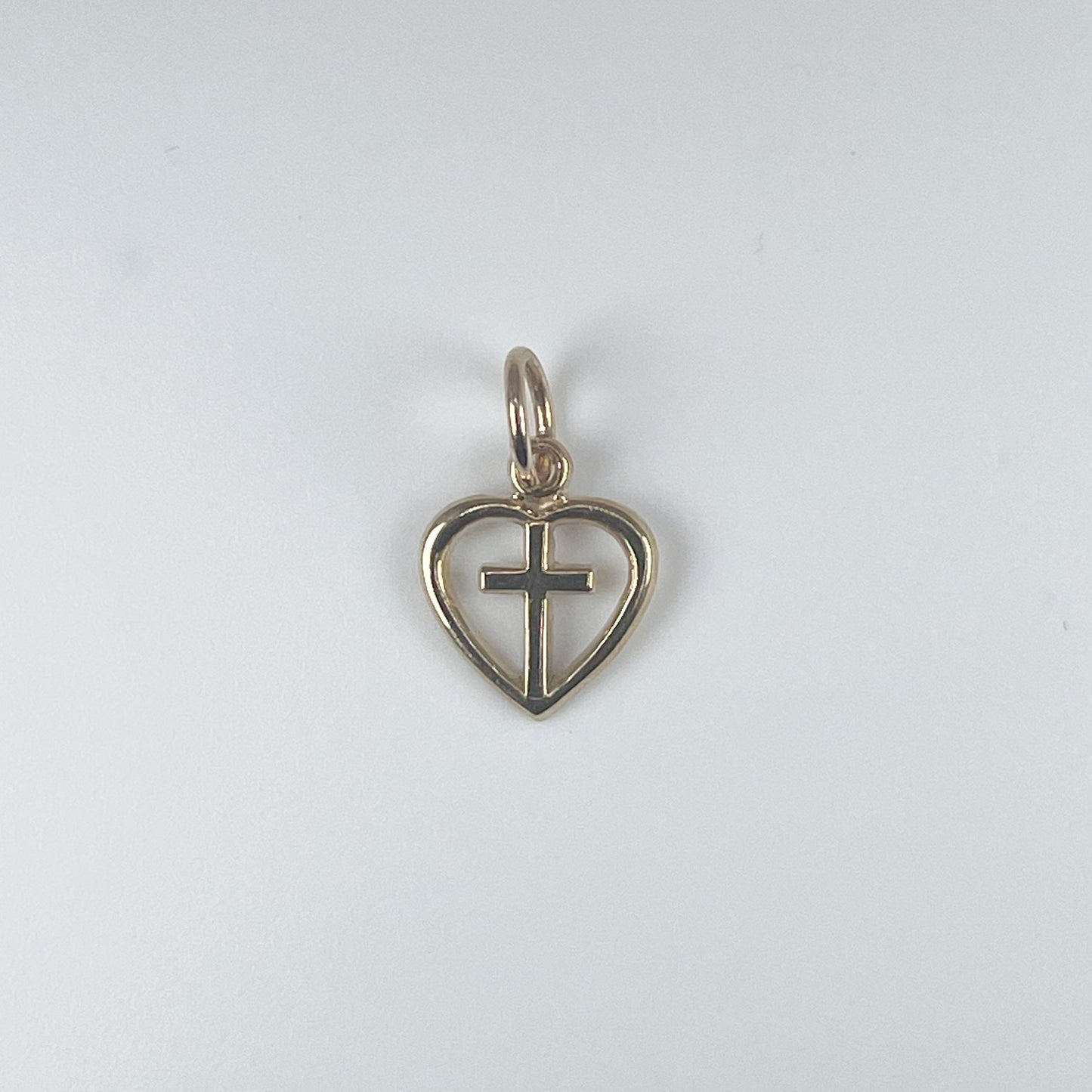 10K Gold Heart with Cross