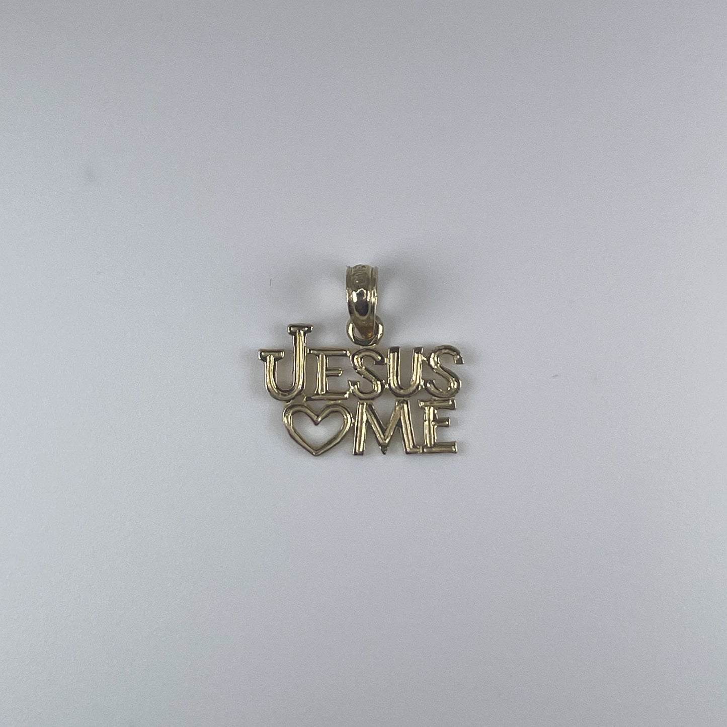 10K Gold Jesus Loves Me Pendant