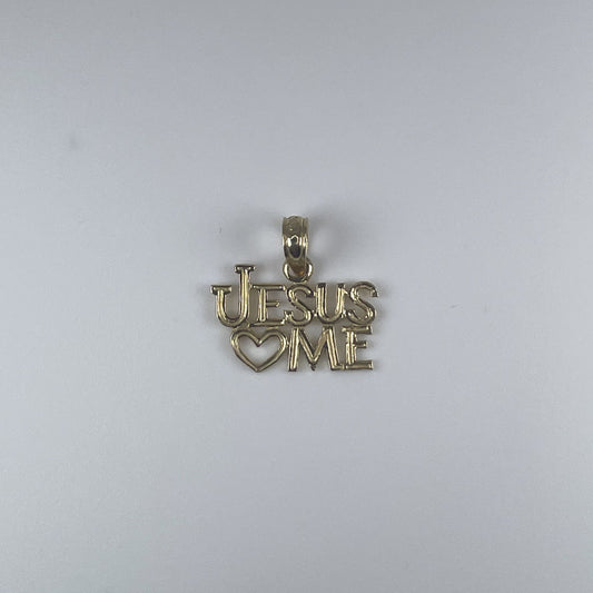 10K Gold Jesus Loves Me Pendant