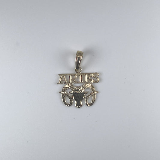 10K Gold Taurus Sign Pendant